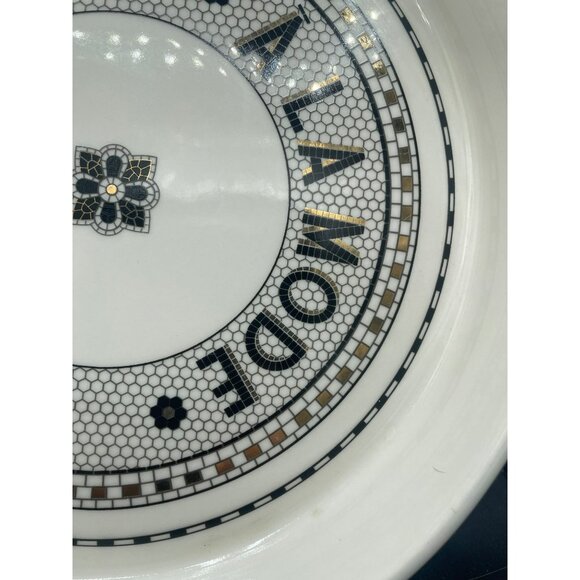 Anthropologie Bistro Tile Pie Dish Quiche Baking Pan Stoneware 1920s French Art - Picture 6 of 12